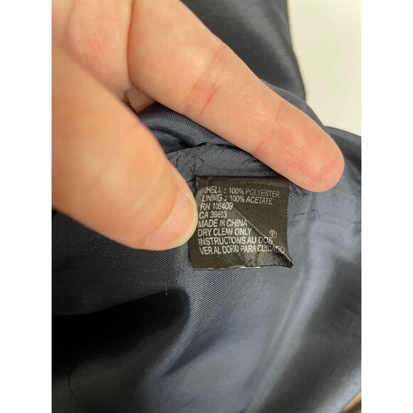 Tahari ASL Size 8 Surplice Ruched Sheath Dress Navy Blue Satin Portrait Collar - Picture 9 of 13